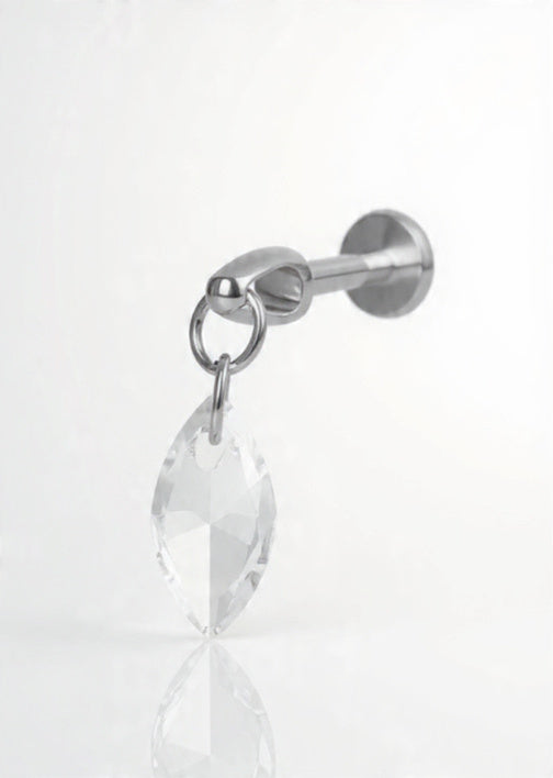 Piercing Vertical Crystal titanio