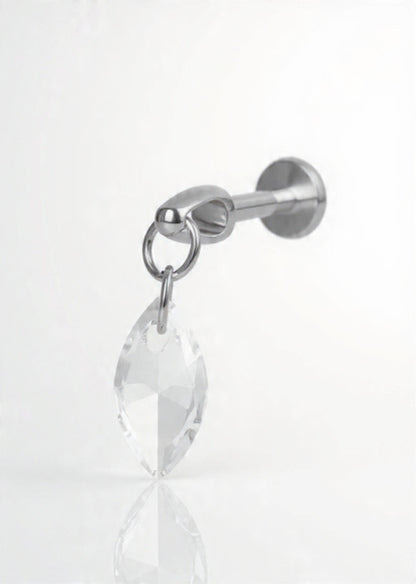 Piercing Vertical Crystal titanio