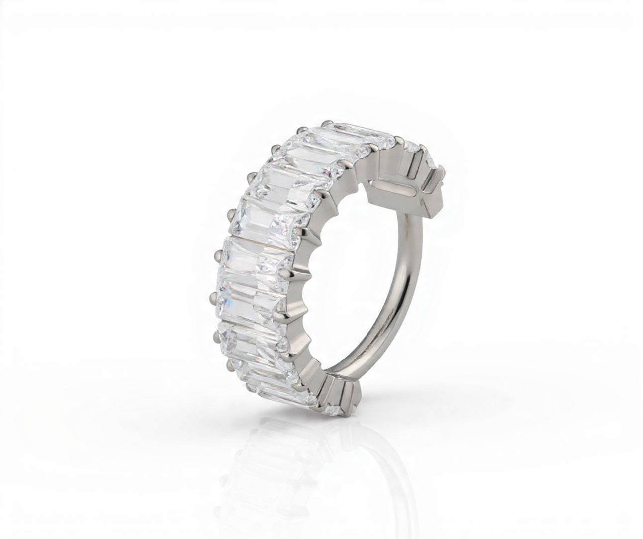 Piercing Hoop Baguette titanio