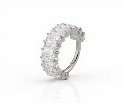 Piercing Hoop Baguette titanio