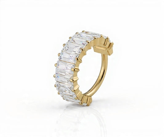 Piercing Hoop Baguette titanio