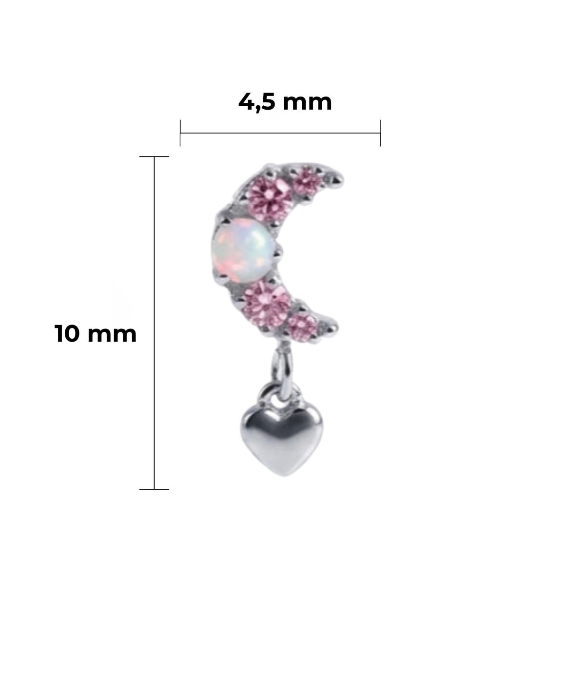 Piercing Lovely Moon pendente titanio